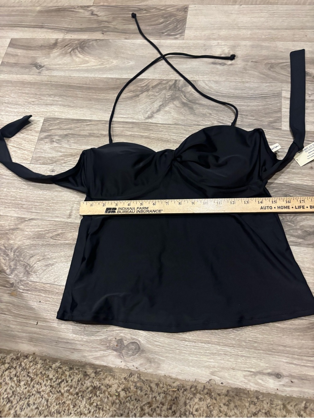 NWT American Eagle Outfitters Black Bandeau Tankini Top